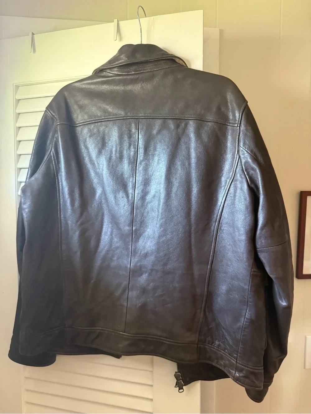 Banana Republic Dark Brown Leather Jacket size large
